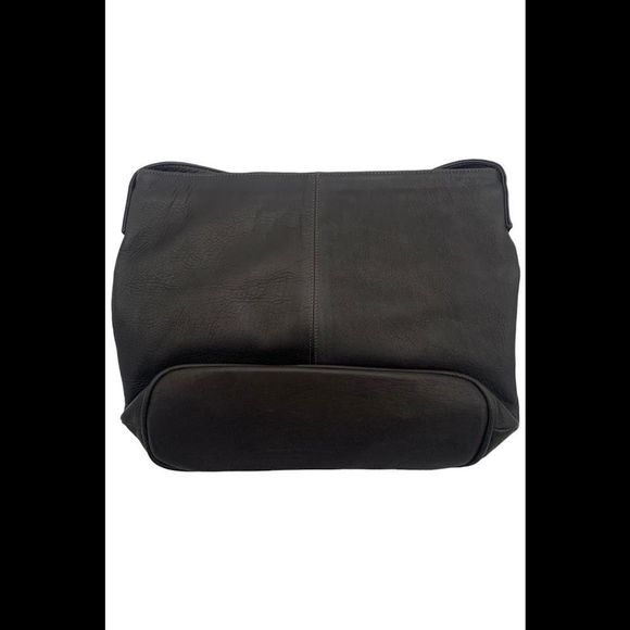 Le Donne Leather Two Slip Pocket Hobo Cafe - Picture 2 of 2